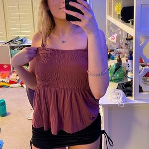 Cute red American eagle top